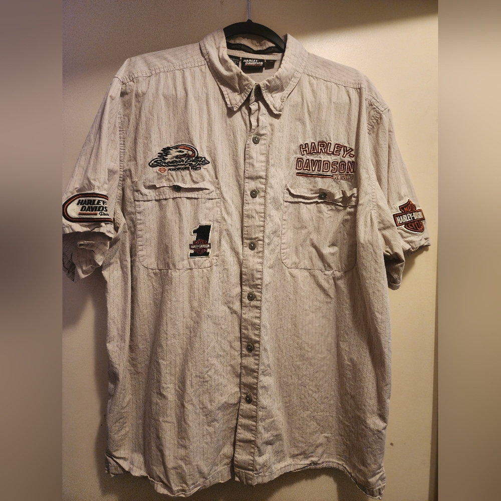 Harley-Davidson Men's Short Sleeve Button-Up Shirt